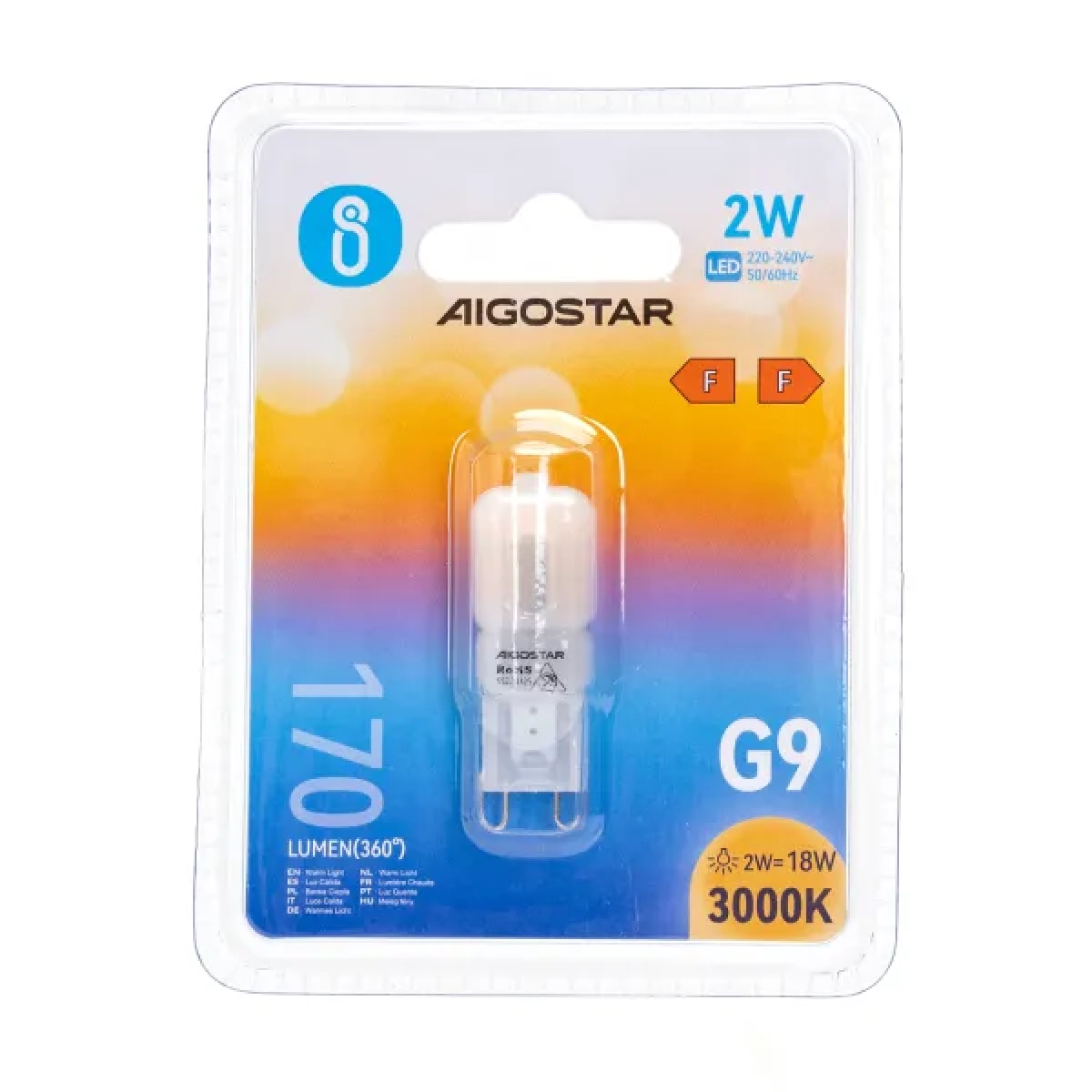 Λάμπα LED G9 2W 3000K Aigostar