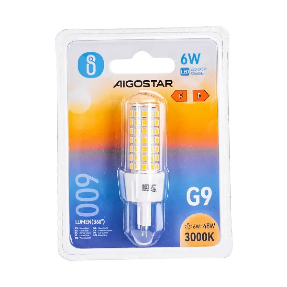 Λάμπα LED G9 6W 3000K Aigostar