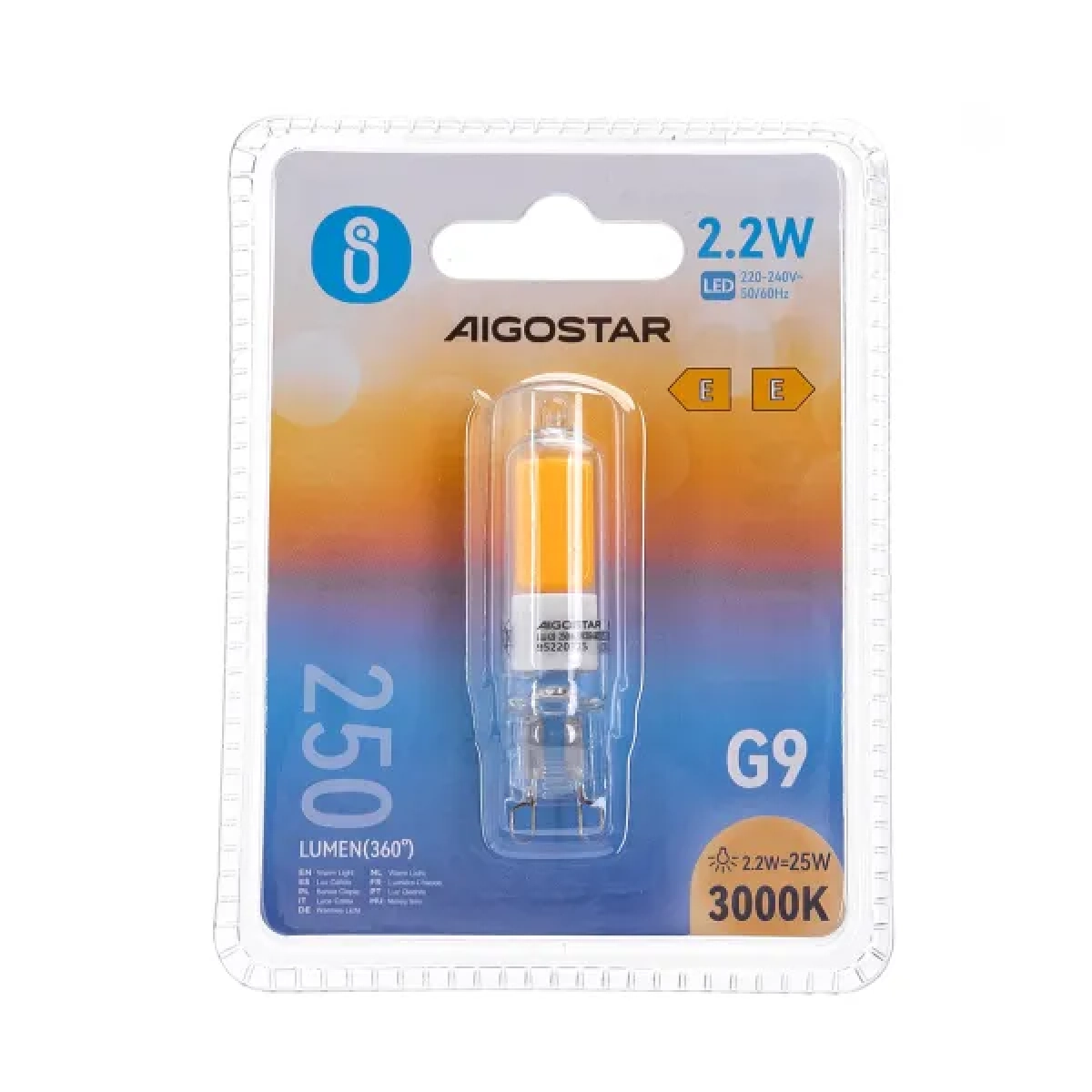 Λάμπα LED G9 2.2W 3000K Aigostar