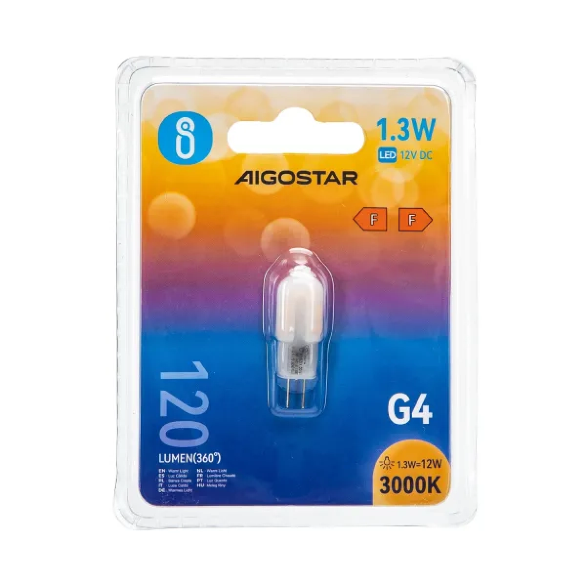 Λάμπα LED G4 1.3W 3000K Aigostar