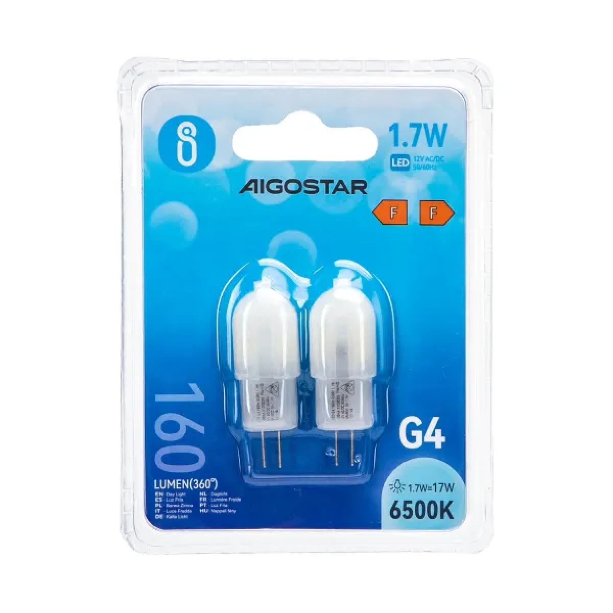 Λάμπες 2 τμχ LED G4 1.7W 6500K Aigostar