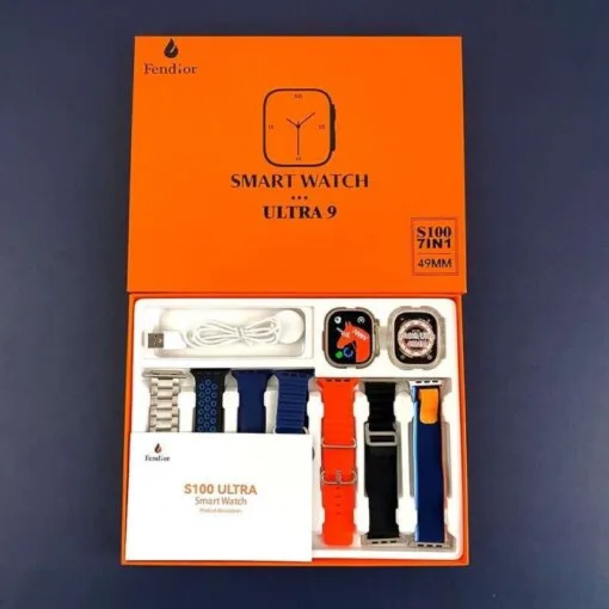 S100 Ultra Smartwatch Σετ 7 σε 1 - Λευκό - Image 5