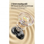Clip-on Ear Ασύρματα Ακουστικά με μικρόφωνο V5.3 Bluetooth Hifi Sound με ψηφιακή οθόνη LED Awei TZ7 - Μαύρο