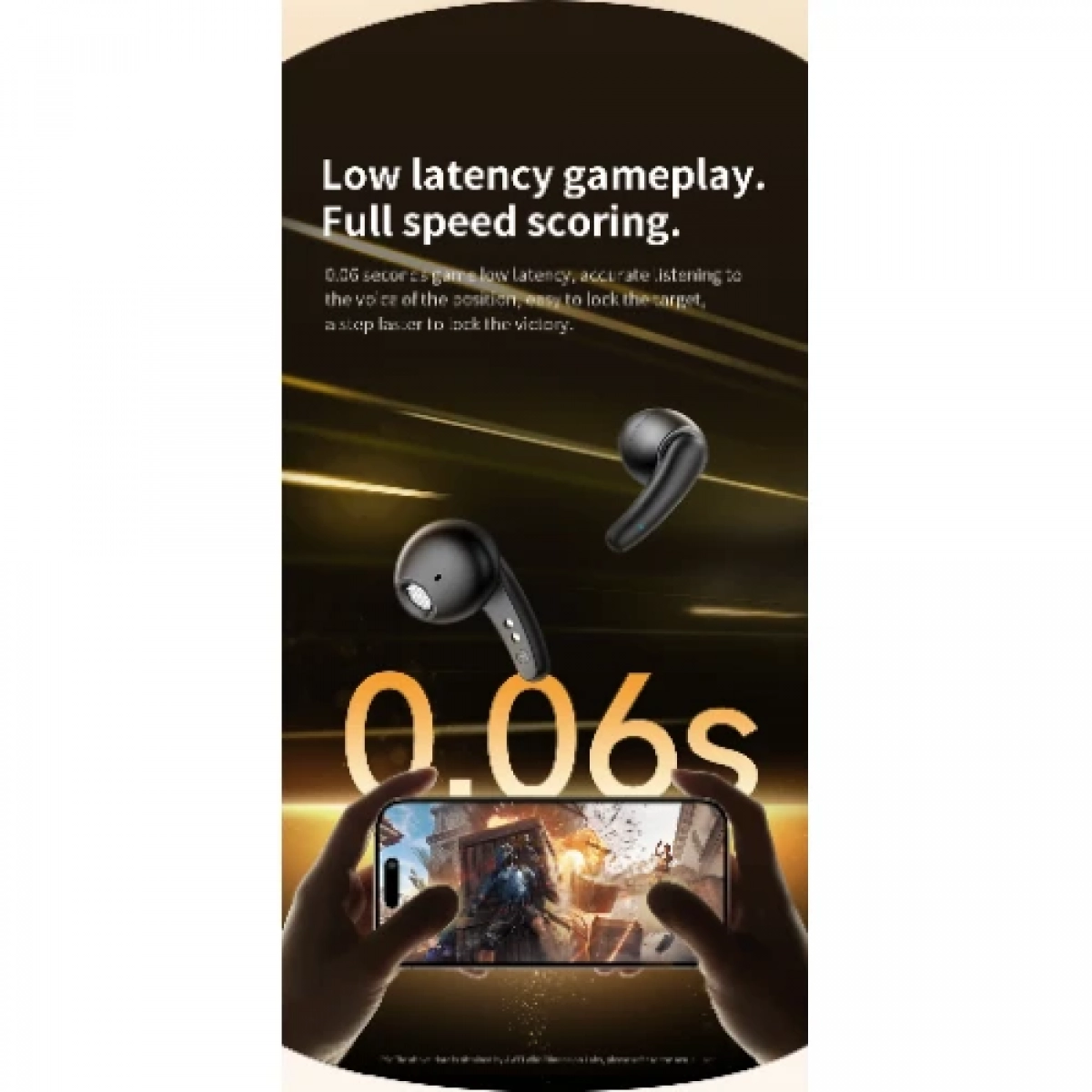 Ακουστικά True Wireless Bluetooth 5.3 με μικρόφωνο HD Hifi Sound TWS Awei T75 - Μαύρα