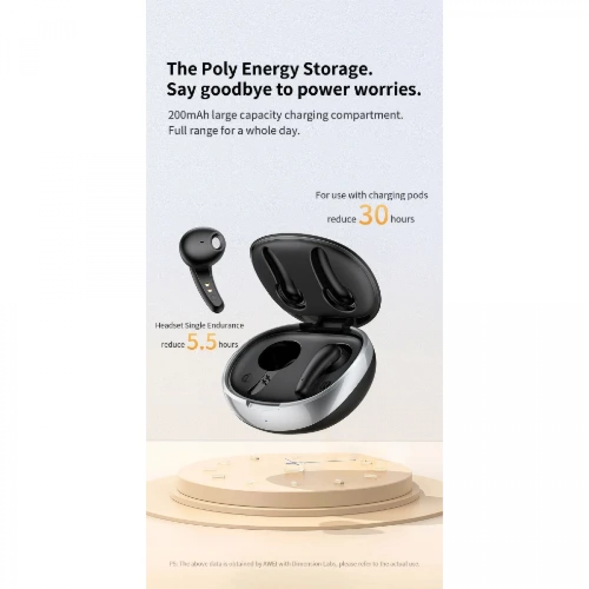 Ακουστικά True Wireless Bluetooth 5.3 με μικρόφωνο HD Hifi Sound TWS Awei T75 - Μαύρα