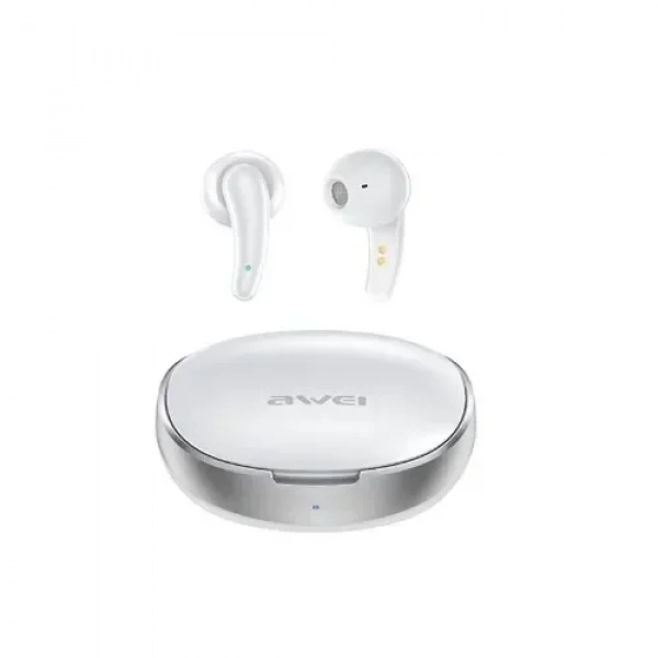 Ακουστικά True Wireless Bluetooth 5.3 με μικρόφωνο HD Hifi Sound TWS Awei T75 - Λευκά