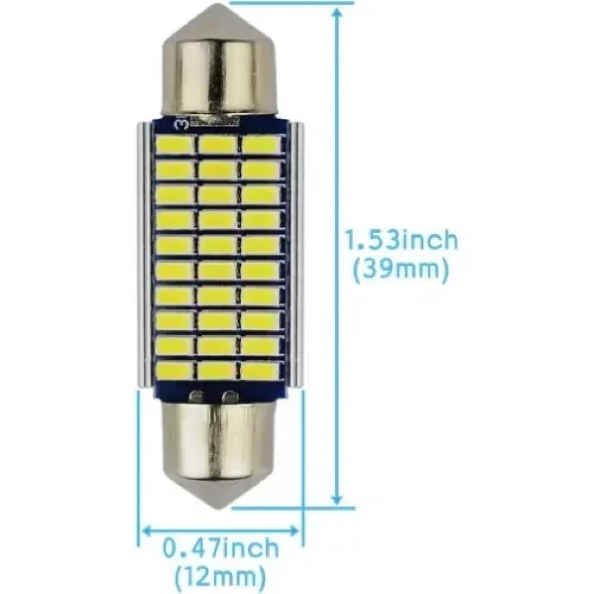 Λαμπάκια LED Πλαφονιέρας C5W 12V 39mm 30 SMD 6500K 2τμχ