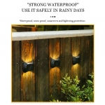 Σετ 4 Επιτοίχια Ηλιακά Φωτιστικά Solar Energy Wall Lamp