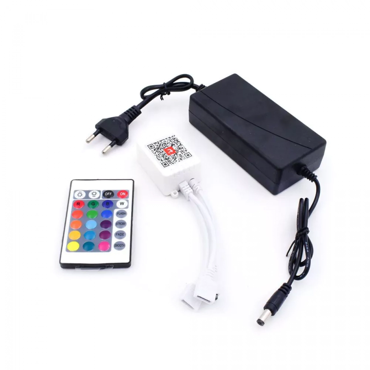 Aυτοκόλλητη Tαινία LED RGB/Λευκό 12V 5050 SMD 5m με Χειριστήριο OEM Aurora-X