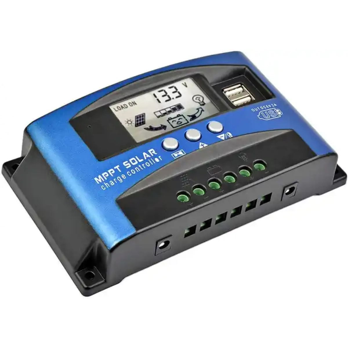 40Α Ρυθμιστής Φόρτισης ηλιακού πάνελ MPPT Διπλo USB οθόνη LCD 12V/24V
