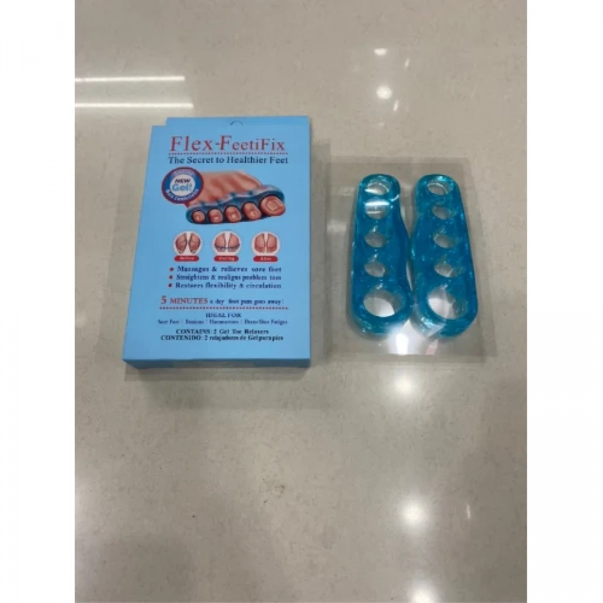 Ναρθηκάκια τζελ μασάζ για τα πόδια 2τμχ Flex-FeetiFix