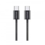 Καλώδιο Δεδομένων Type-C 2m 60W Γρήγορης Φόρτισης Awei CL-220T Μαύρο