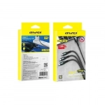 Awei CL-972 120W 3 σε1 Καλώδιο γρήγορης φόρτισης 1,2 m Μαύρο