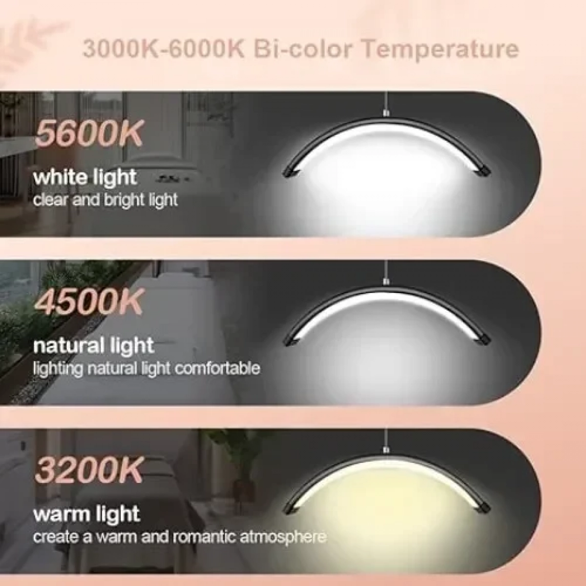Επιδαπέδιο Φωτιστικό Led 36W Half Moon Με Τηλεκοντρόλ HD-M6X - Μαύρο