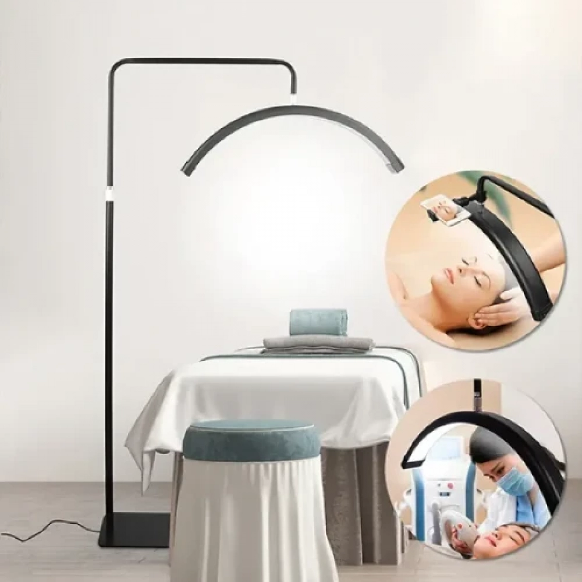 Επιδαπέδιο Φωτιστικό Led 36W Half Moon Με Τηλεκοντρόλ HD-M6X - Μαύρο