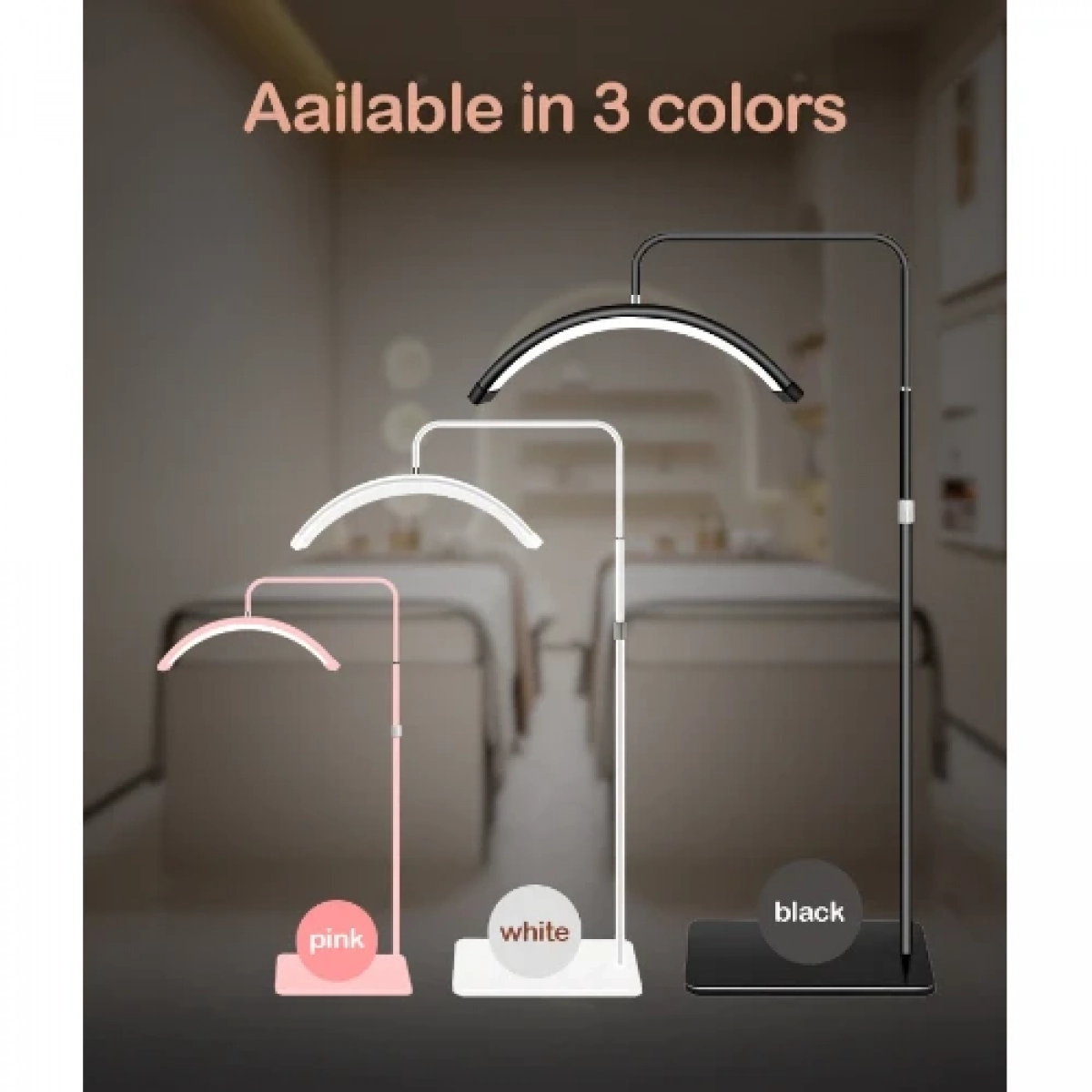 Επιδαπέδιο Φωτιστικό Led 36W Half Moon Με Τηλεκοντρόλ HD-M6X - Ροζ