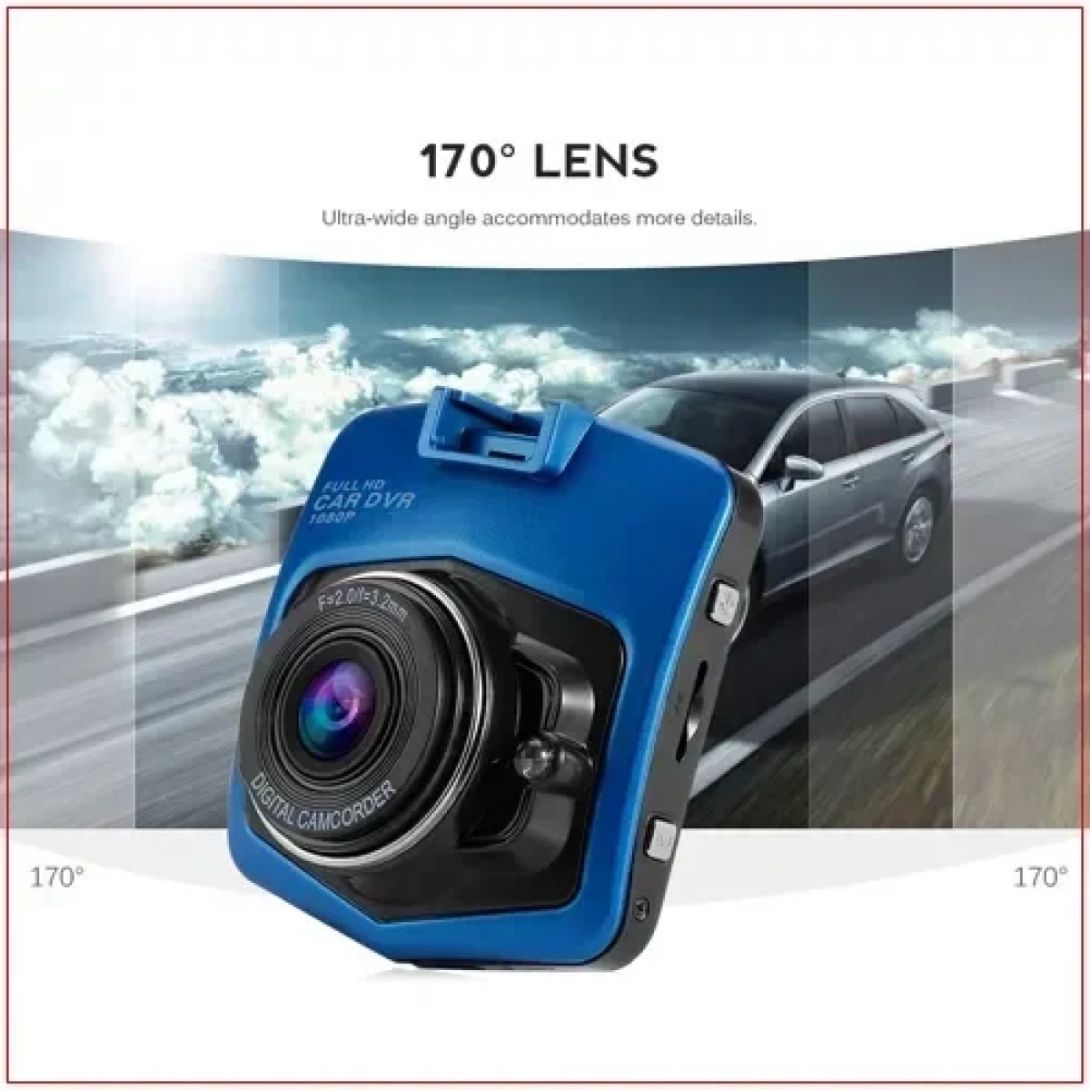 Κάμερα αυτοκινήτου Widescreen Camera 1080p 2.4″ Full HD - Μπλε