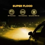 Προβολέας ομίχλης Βοηθητικό Spot 7'' 24 LED για μοτοσυκλέτα και αυτοκίνητα 72W κίτρινο φως