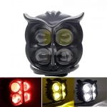 Owl Shape 4 LED Προβολάκι Ομίχλης με φως που αναβοσβήνει Universal