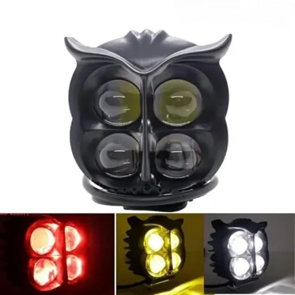 Owl Shape 4 LED Προβολάκι Ομίχλης με φως που αναβοσβήνει Universal