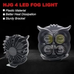 Owl Shape 4 LED Προβολάκι Ομίχλης με φως που αναβοσβήνει Universal