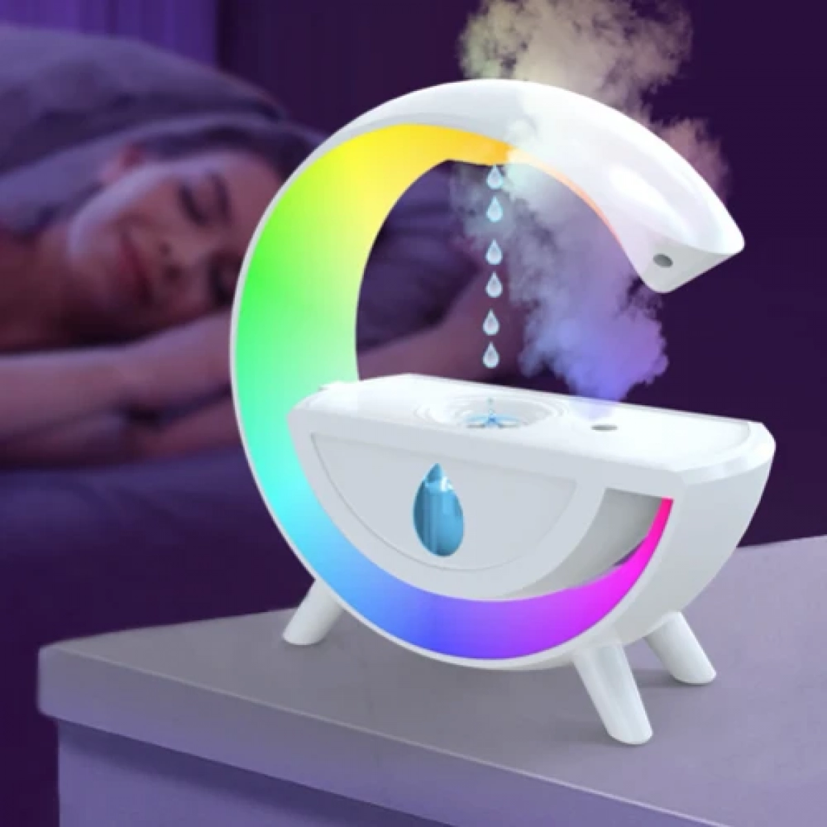 Υγραντήρας - Διαχύτης Αρωματοθεραπείας 350ml 5W 235x238x80mm με φως LED RGB