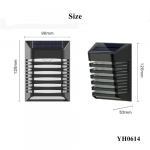 Ηλιακό Φωτιστικό Τοίχου 4V 0,3W 6500K IP54 Μαύρο 90x120x53mm Universo YH0614-F