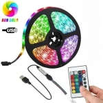 Αδιάβροχη ταινία LED τροφοδοσίας USB (5V) RGB μήκους 5m και 6 LED ανά μέτρο με τηλεχειριστήριο Andowl Q-DT50 - Image 5