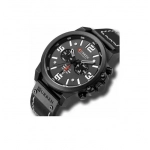 Ανδρικό ρολόι χρονογράφος μπαταρίας με δερμάτινο λουράκι Curren μαύρο - Image 2