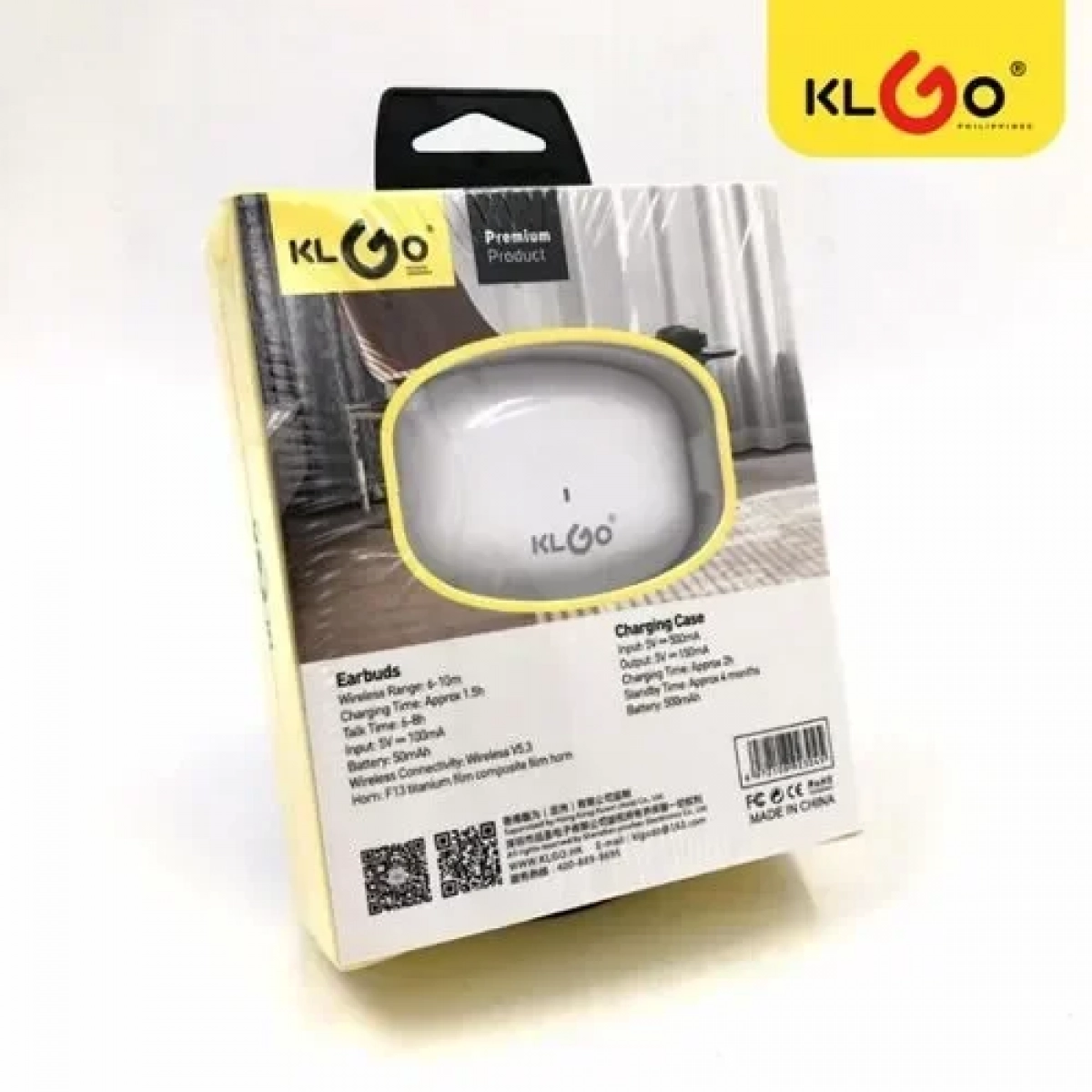 Ασύρματα ακουστικά Bluetooth KLGO HK-65BL λευκό - Image 4