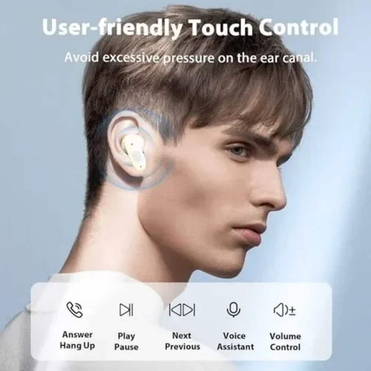 Ασύρματα ακουστικά Bluetooth KLGO HK-65BL λευκό - Image 5