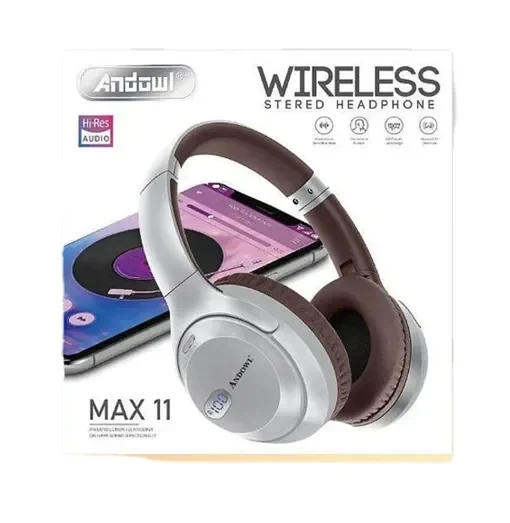 Ασύρματα Ακουστικά Bluetooth Με 8 Ώρες Λειτουργίας Andowl Max11 - Ασημί