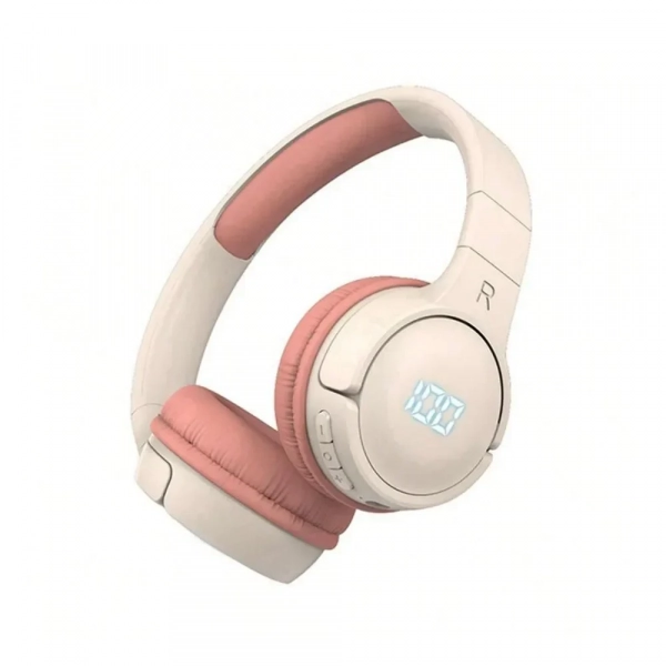 Ασύρματα Ακουστικά Bluetooth Over Ear με Υποδοχή TF - AUX και LED Φωτισμό MSL-901, Ροζ - Photo1