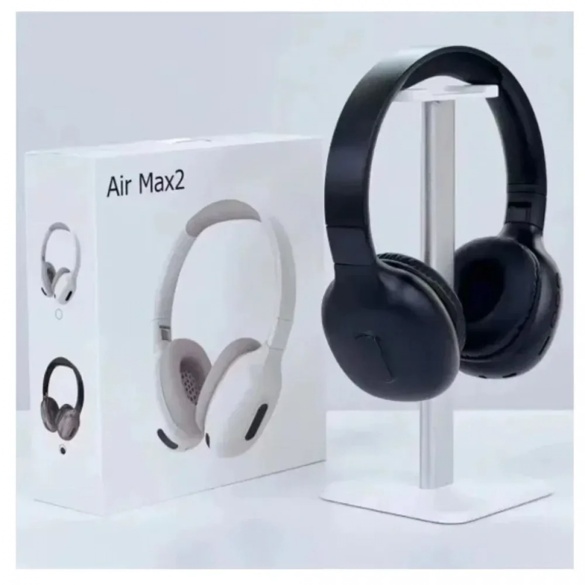 Ασύρματα Ακουστικά Over Ear με έως 12 Ώρες Λειτουργίας Air Max2, Μαύρο - Photo2