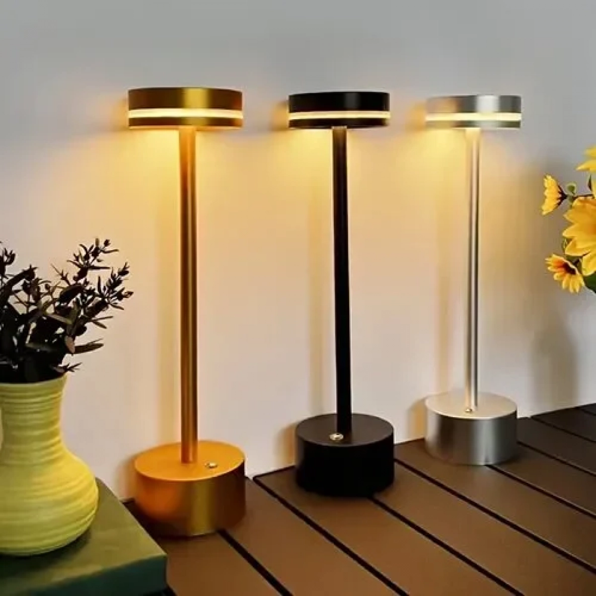 Ασύρματο επιτραπέζιο φωτιστικό LED - Atmosphere Table Lamp ασημί - Image 3