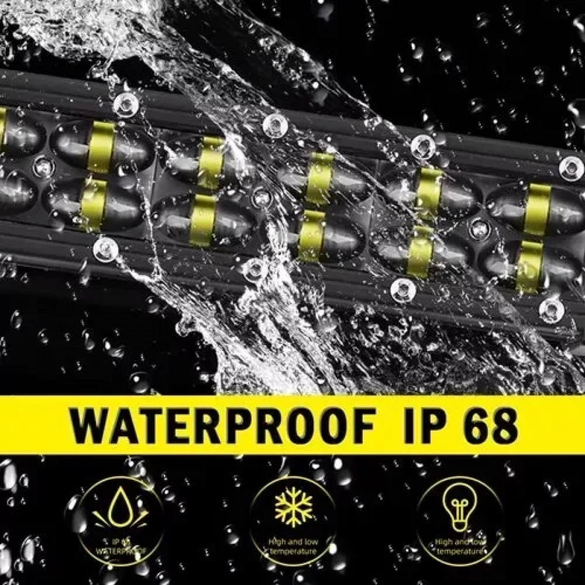 Μπάρα αυτοκινήτου με 84LED COB λευκού φωτισμού 252W 12V 6500K 36000Lumens IP65 OEM – μαύρο - Image 3