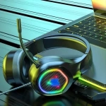 Ενσύρματα Gaming ακουστικά με μικρόφωνο και φωτισμό RGB Andowl Q-EJ660 μαύρα - Image 6