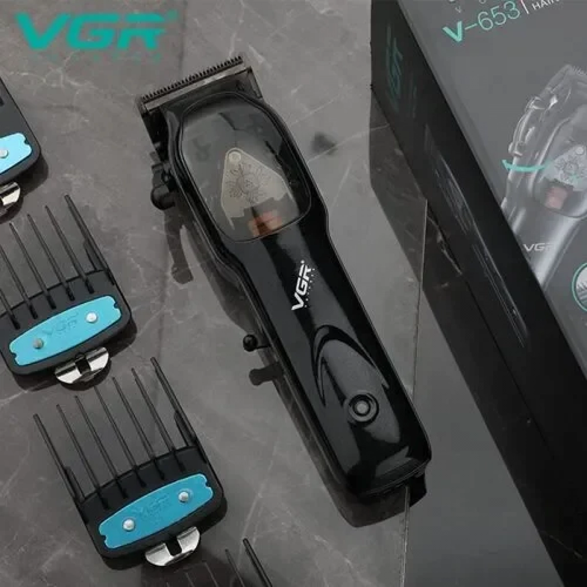 Επαναφορτιζόμενη κουρευτική μηχανή VGR V-653 μαύρο - Image 4