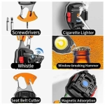 Επαναφορτιζόμενος Φακός Μπρελόκ LED COB Αδιάβροχος w5147 - Πορτοκαλί - Photo4