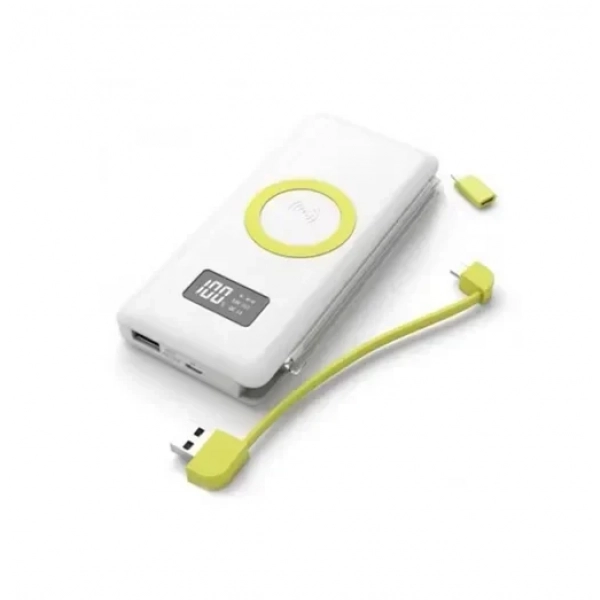 Εξωτερική μπαταρία με καλώδιο USB Type-C, Micro USB και αντάπτορα τύπου lightning 15000 mAh Li-Polymer Andowl Q-CD815