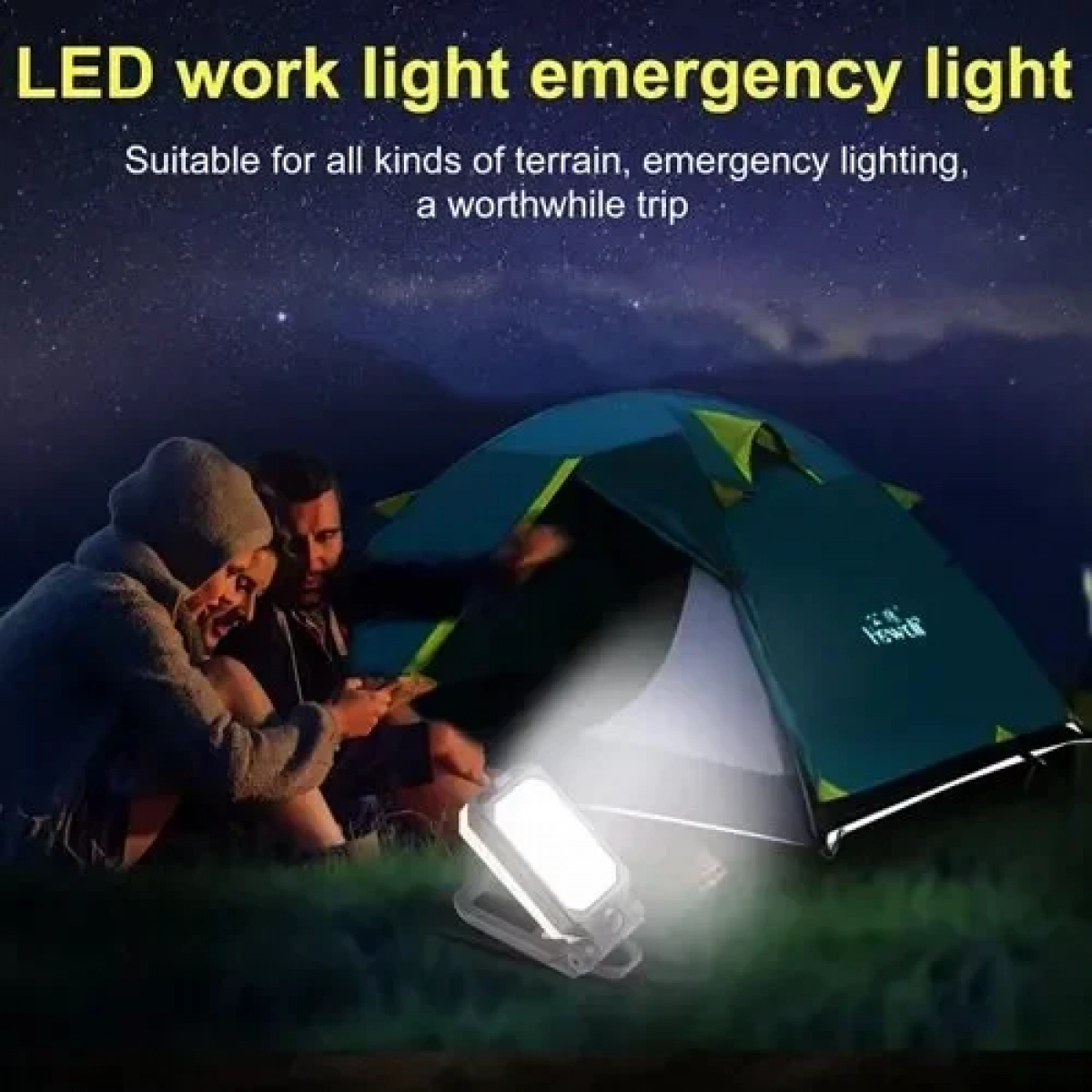 Φακός εργασίας/έκτακτης ανάγκης/camping LED W599B μαύρο - Image 5