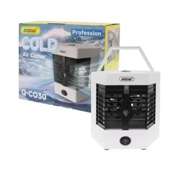 Φορητό mini Air Cooler δαπέδου με 3 ταχύτητες Andowl Q-CO30 λευκό