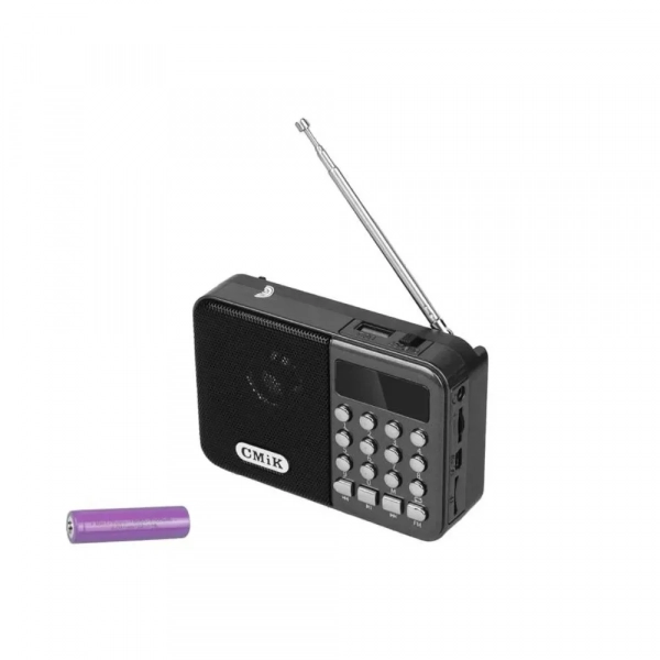 Φορητό Ραδιόφωνο Μπαταρίας CMiK MK-066U με USB, MicroSD, AUX - Μαύρο - Photo1