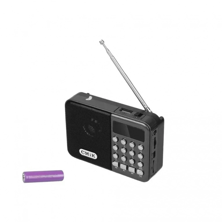 Φορητό Ραδιόφωνο Μπαταρίας CMiK MK-066U με USB, MicroSD, AUX - Μαύρο - Photo1