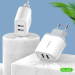 Φορτιστής ταχείας φόρτισης με 2 θύρες USB 2.4A Xipin EU-20T - Image 4