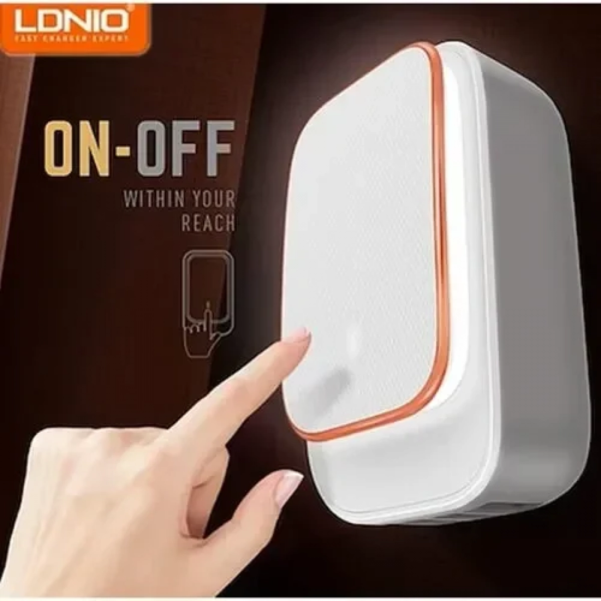 Φωτάκι νυκτός και φορτιστής 4x Usb λευκό LDNIO A4405 - Image 3