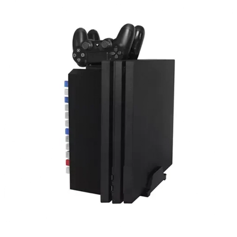Games Tower Stand Dobe & Twin Charging Docking Station βάση φορτιστής – PS4 Console / X-ONE S – OEM μαύρο