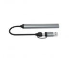 HUB 5 σε 1 TypeC USB 3.0 Andowl Q-HU230 - ασημί