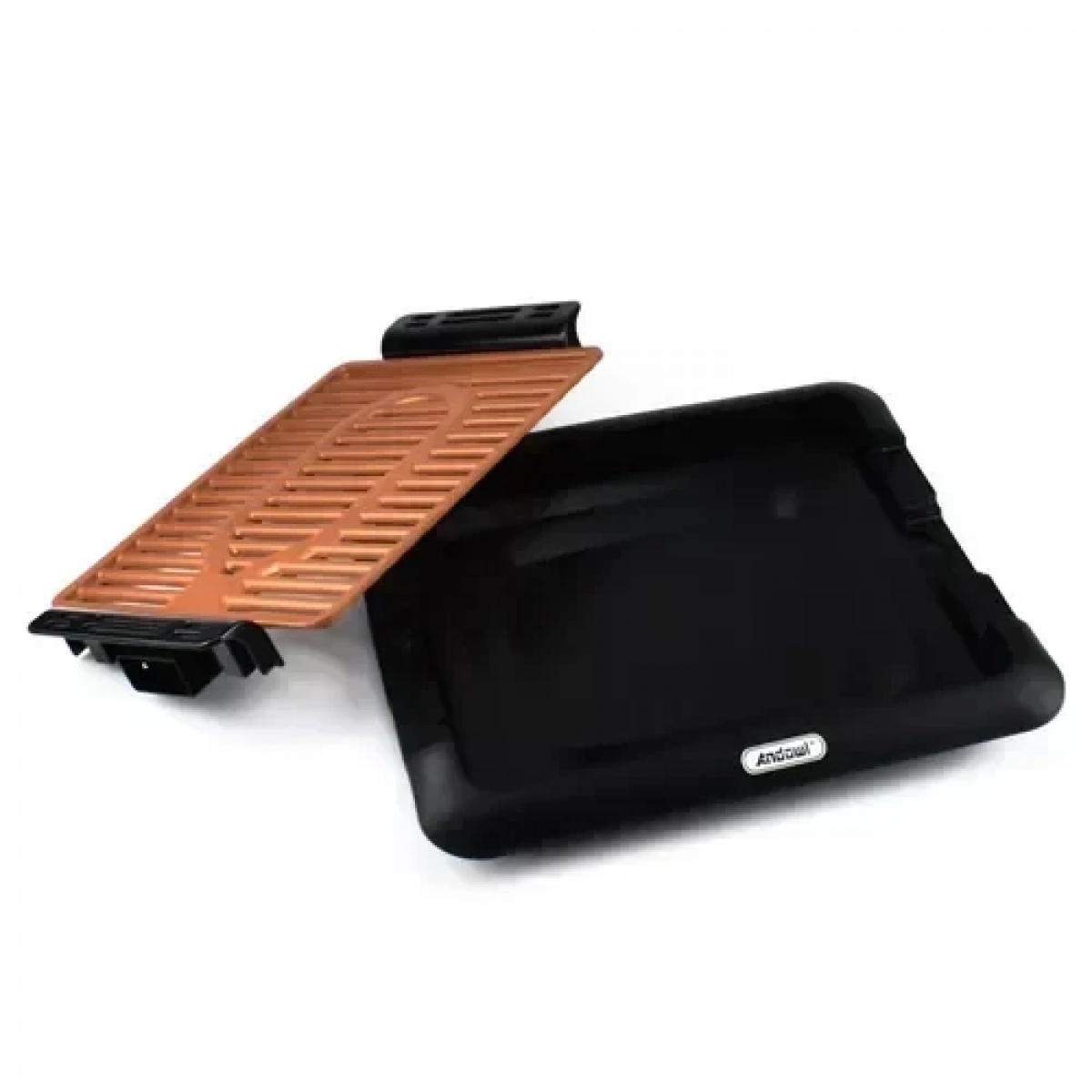 Ηλεκτρικό Grill 1000W Andowl Q-HB67 – μαύρο, καφέ - Image 2