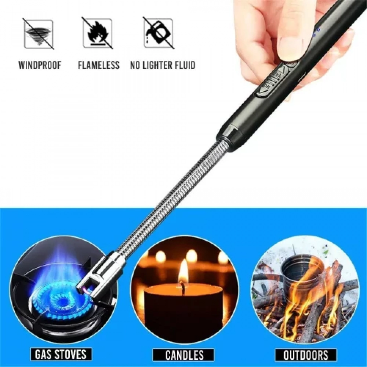 Ηλεκτρικός Αντιανεμικός Αναπτήρας bbg flexible USB 257mm